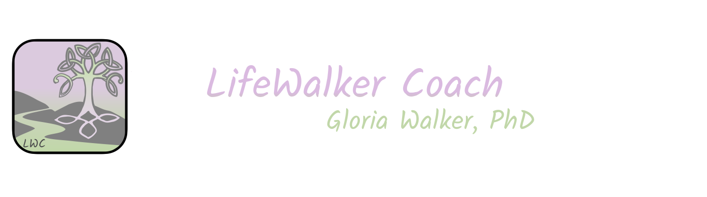 LifeWalker Coach header, Gloria Walker, PhD